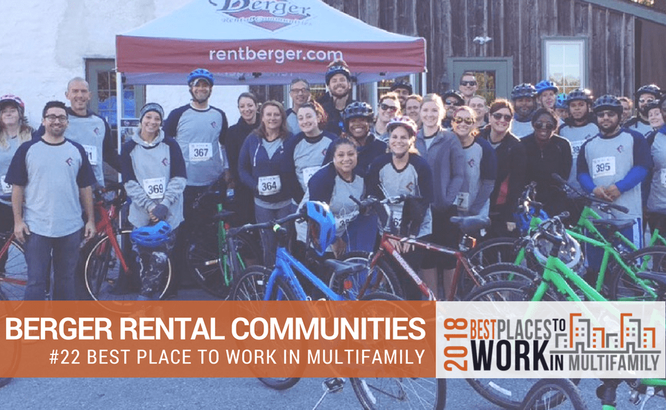 Berger Rental Communities Ranked #22 Nationally in the Best Places to Work Multifamily™